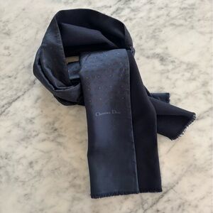Dior Midnight Blue Patterned Scarf